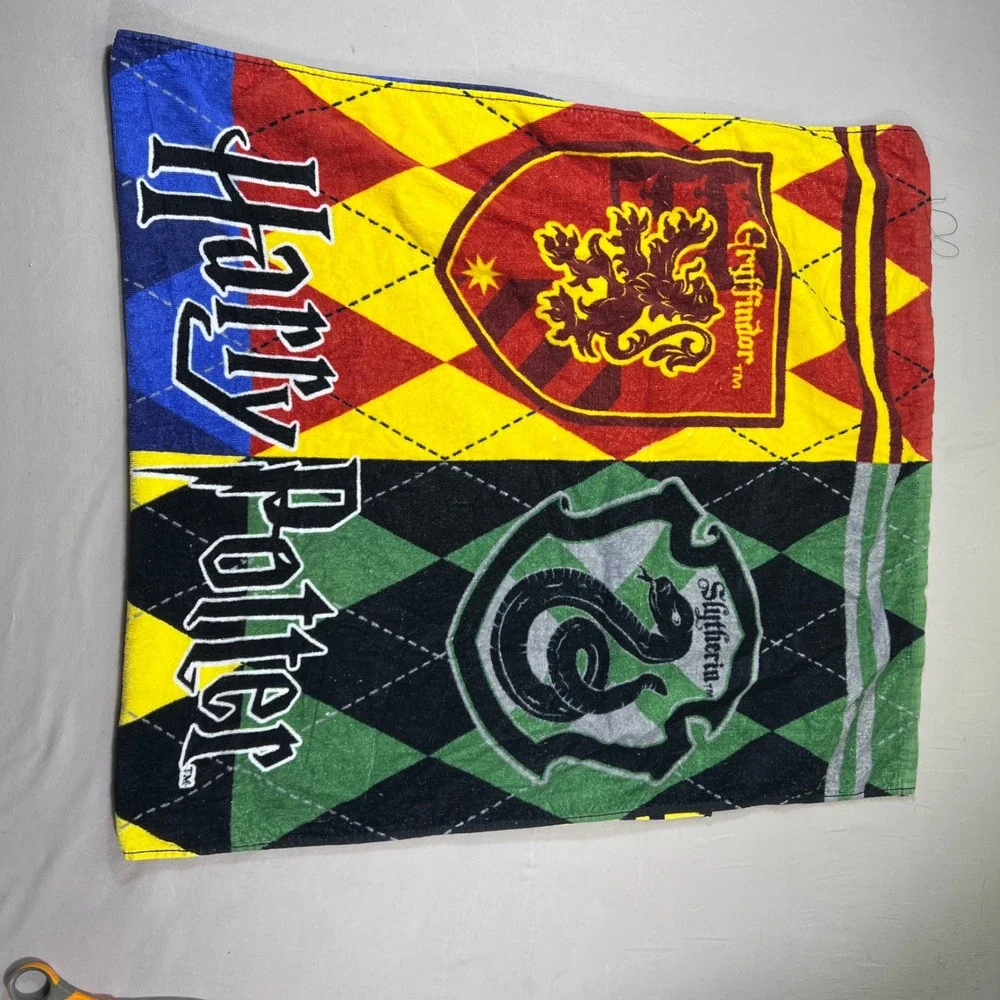 Harry Potter Hogwarts Houses Beach Towel Gryffindor Slytherin Ravenclaw 24x54